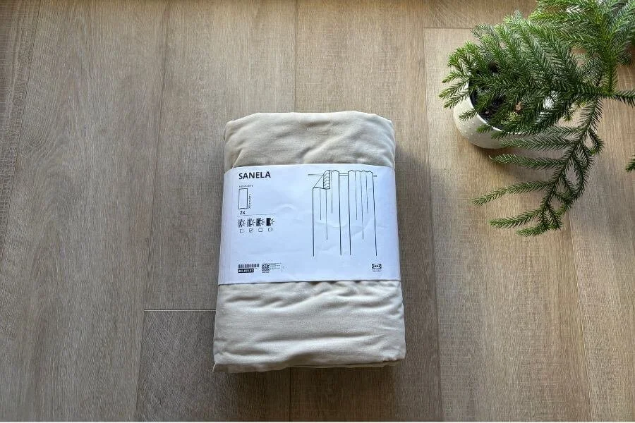 未使用DYTÅG ホワイトリネンカーテン2枚入りIKEA レースカーテン